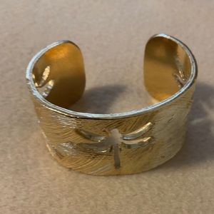 Gold tone Dragonfly cuff